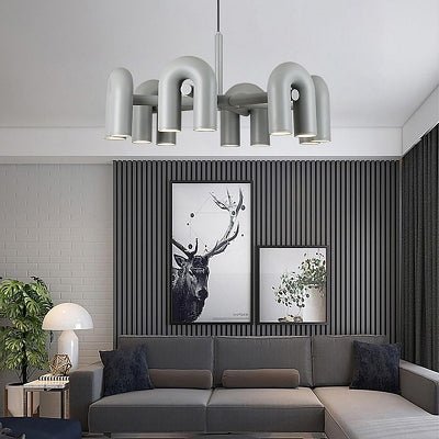 Lustre Plafond - CreativeU - shapedChandelier™ - Gris - Boutique Salaat