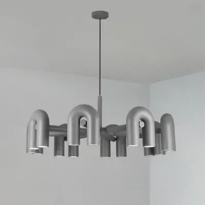 Lustre Plafond - CreativeU - shapedChandelier™ - Gris - Boutique Salaat
