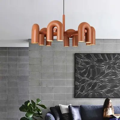 Lustre Plafond - CreativeU - shapedChandelier™ - Orange - Boutique Salaat