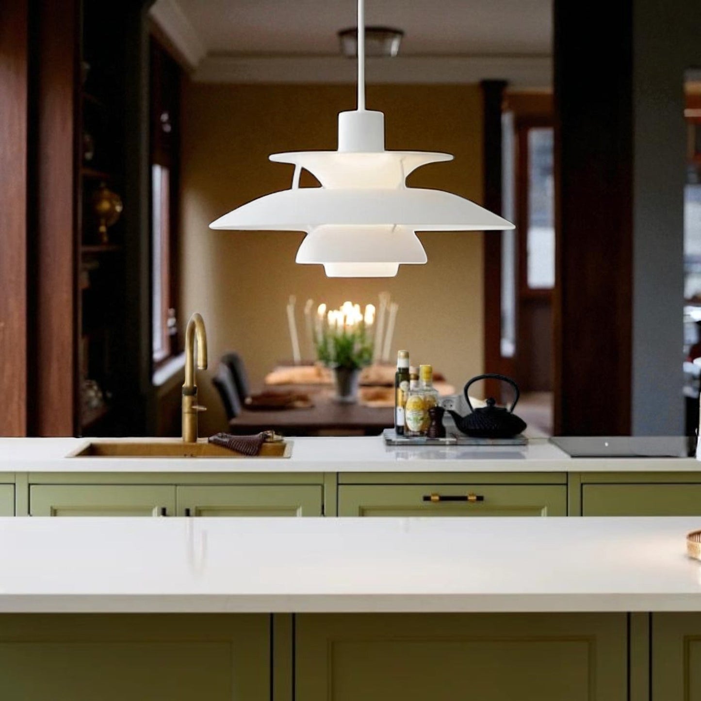 Lustre Plafond - UmbrellaLED™ - Blanc - Boutique Salaat