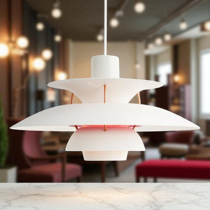 Lustre Plafond - UmbrellaLED™ - Blanc & Rose - Boutique Salaat