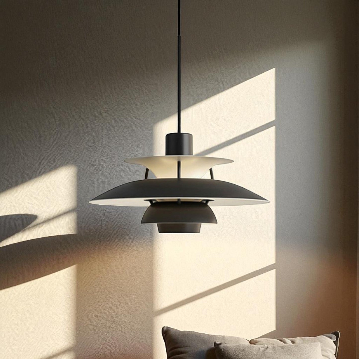 Lustre Plafond - UmbrellaLED™ - Noir - Boutique Salaat