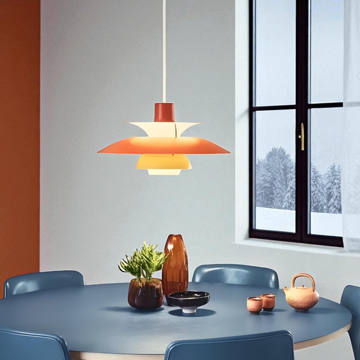 Lustre Plafond - UmbrellaLED™ - Orange - Boutique Salaat