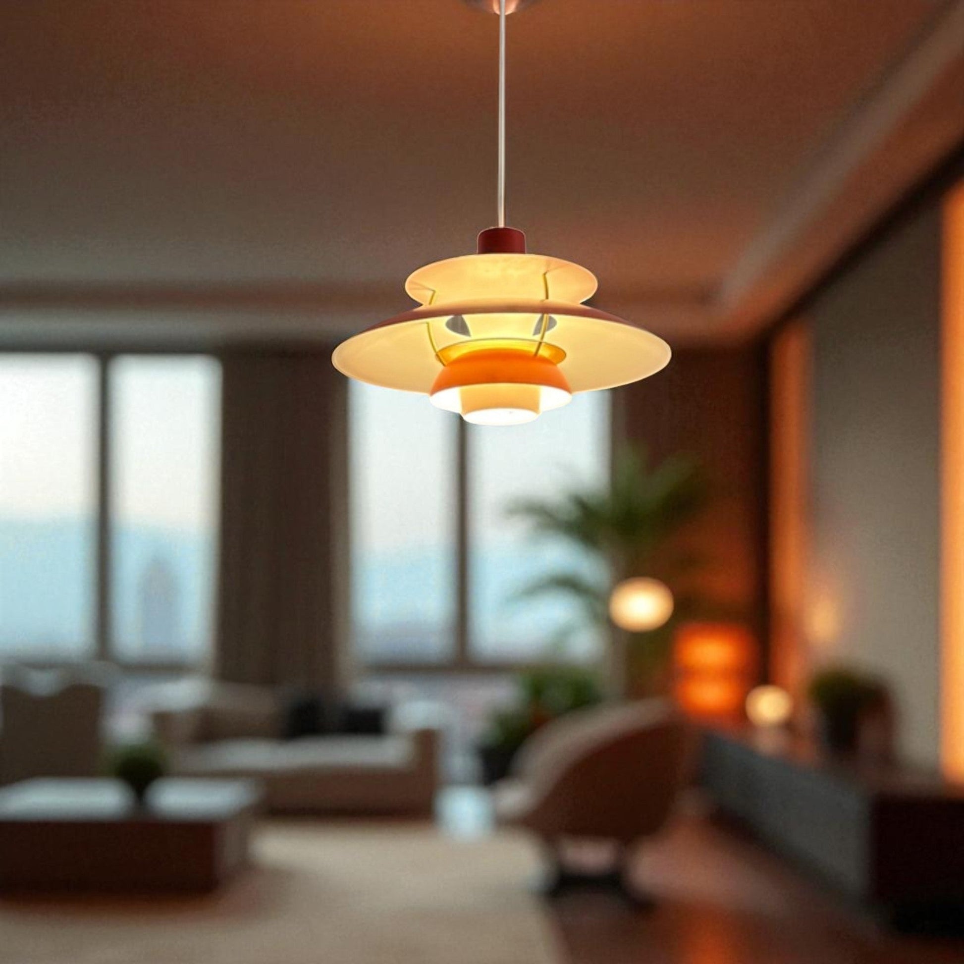 Lustre Plafond - UmbrellaLED™ - Orange - Boutique Salaat